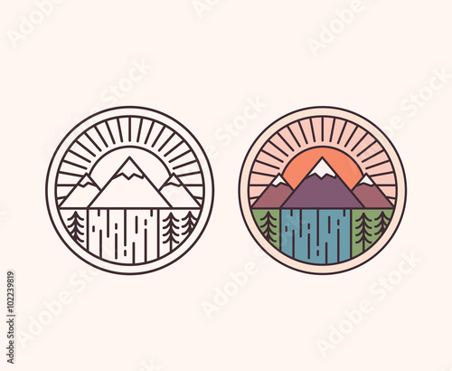Mountain line emblem