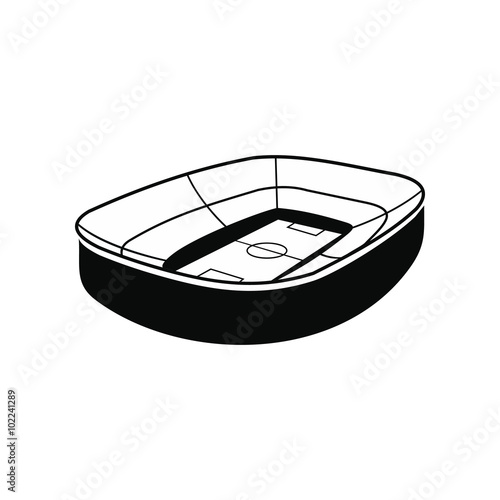 Oval footbal stadium black icon photo