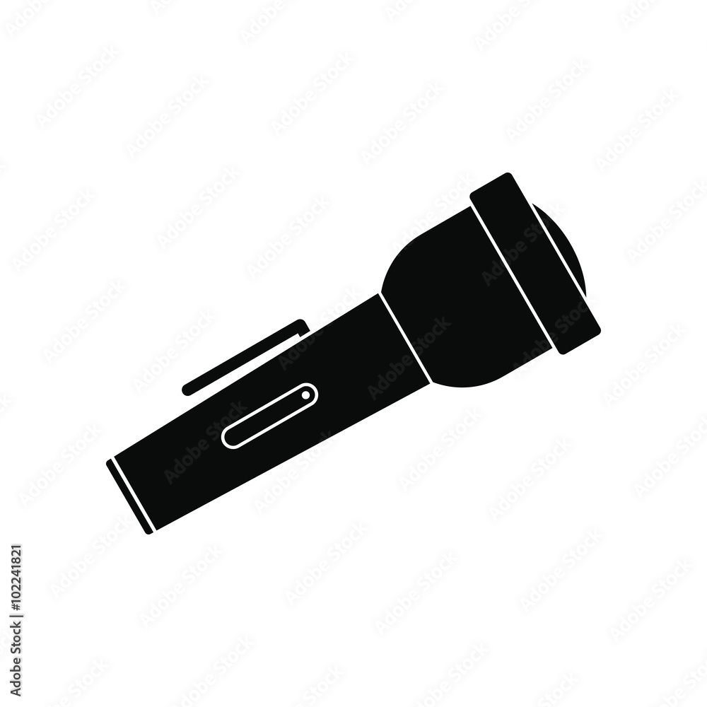 Flashlight black simple icon