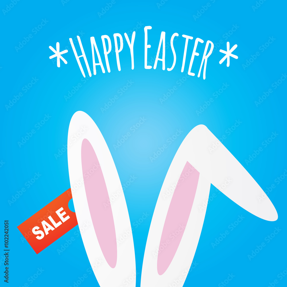 Easter bunnies ears and sale sticker