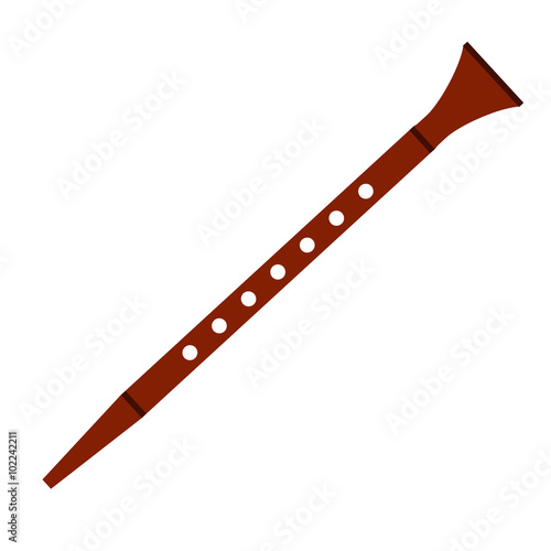 Flute flat icon photo