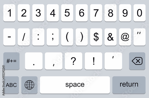 vector modern keyboard of smartphone