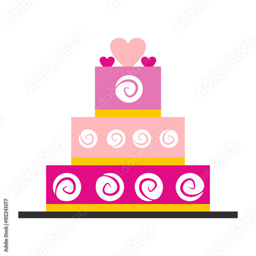 Wedding cake flat icon