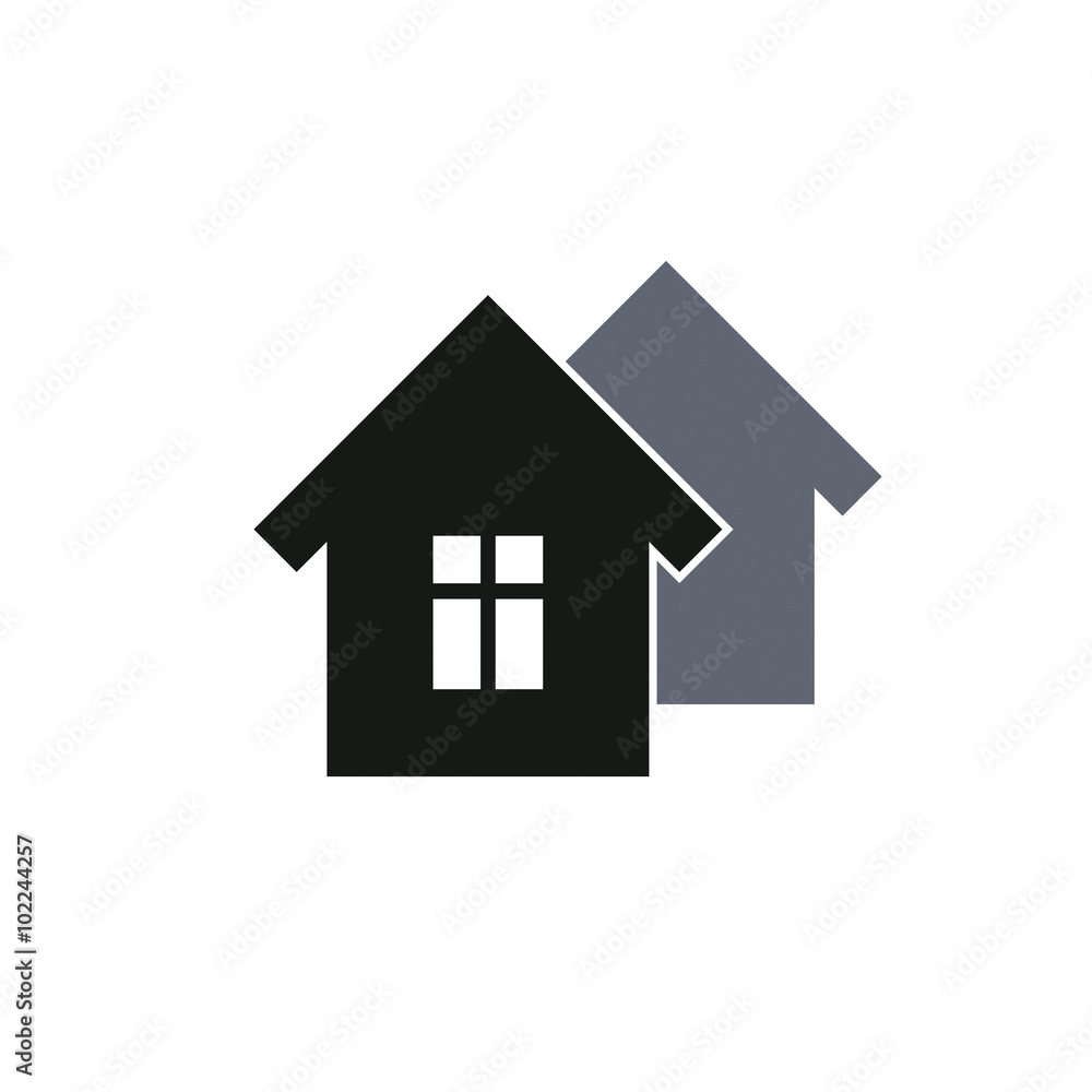 Real estate simple business icon isolated on white background Real estate simple business icon isolated on white background