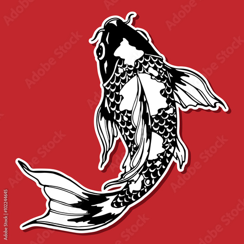 koi fish; ying yang symbol