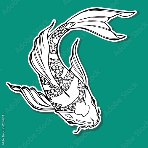 koi fish; ying yang symbol