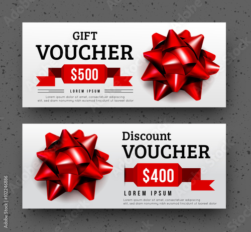 Abstract gift voucher design template.