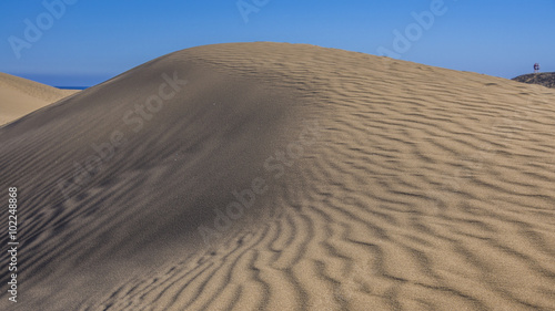 Große Sanddüne am Strand von Maspalomas auf Gran Canaria