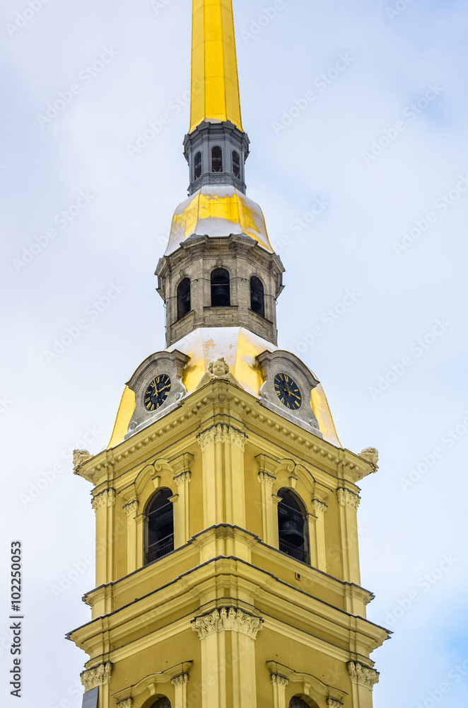 View on Peter and Paul Cathedral at winter