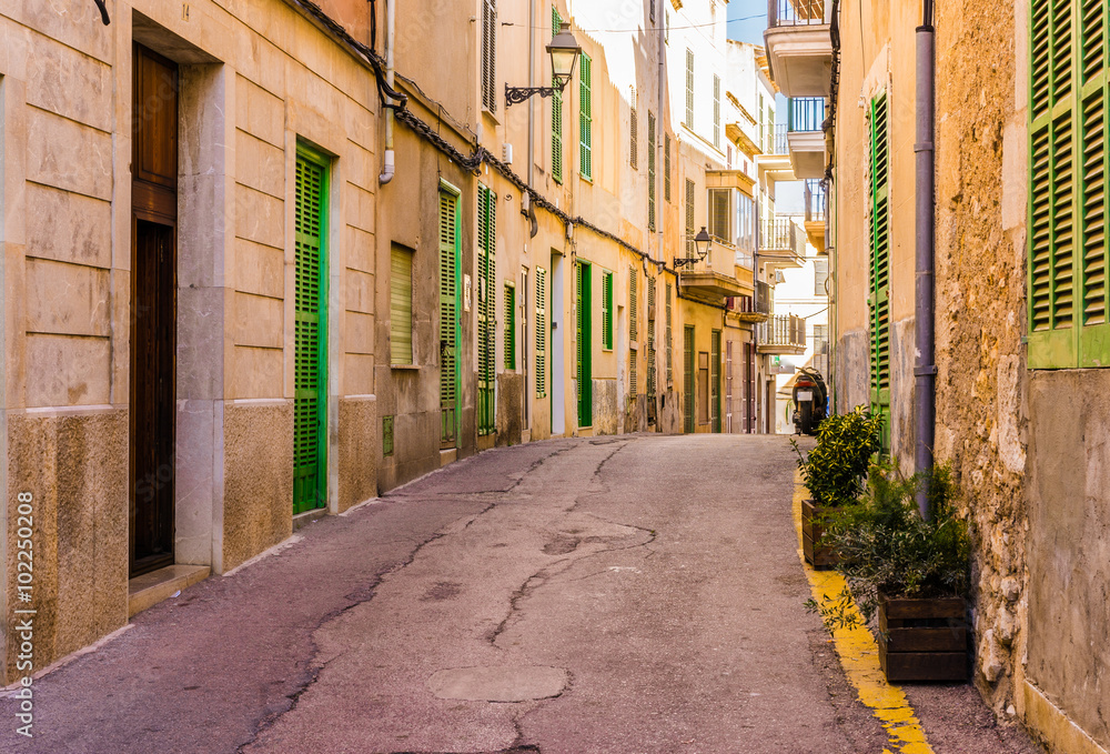 View of an mediterranean old town street