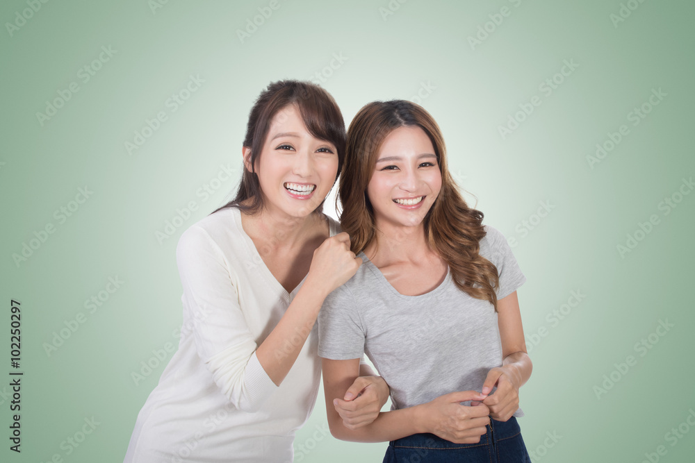Asian woman with her friend Asian woman with her friend
