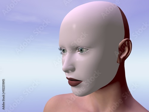 viso di donna con maschera