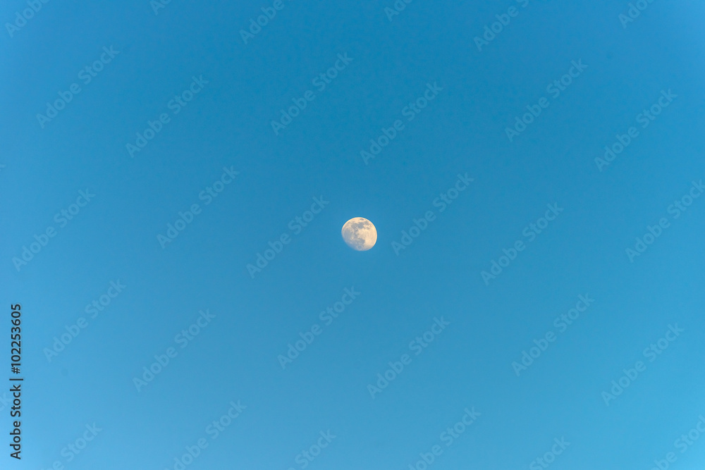 Full moon scene. The sky in Mykonos during summer. Full moon scene. The sky in Mykonos during summer.
