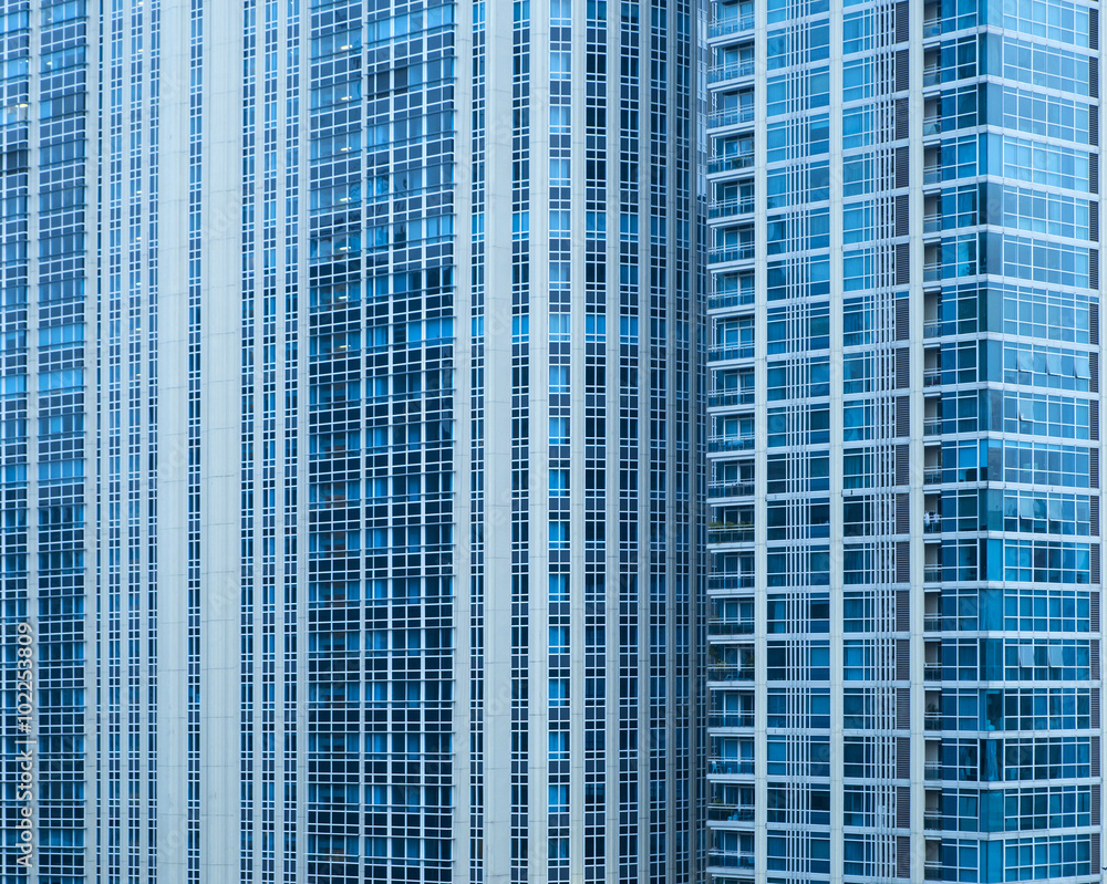 View of stylish, big apartment house in Bangkok.