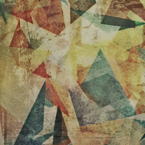 Fototapeta Naklejka Na Ścianę i Meble -  Abstract grunge wall background, cubism