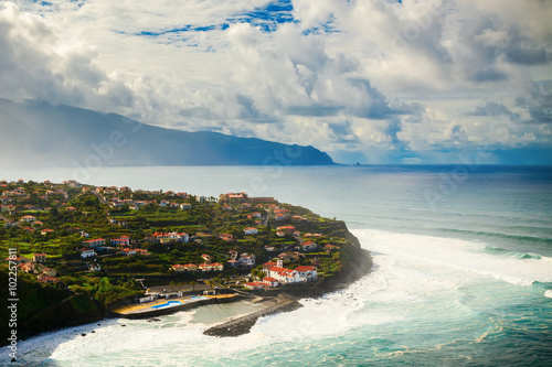 side view of the village Ponta Delgada