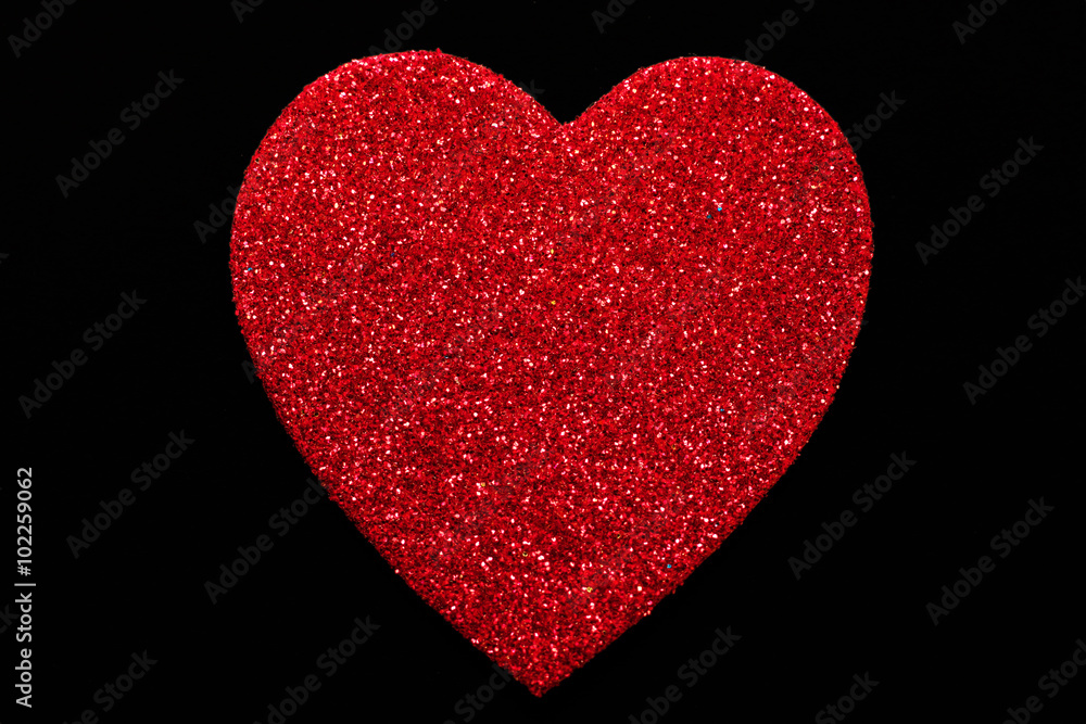Rotes glitzerndes Herz