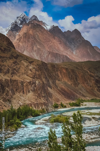 Blue Gilgit river