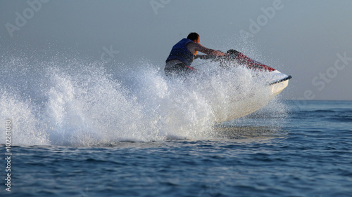 man drive on the jetski photo