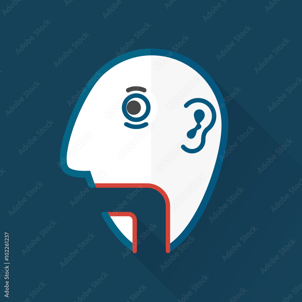 Obraz premium Laryngology color icon with pharynx, throat