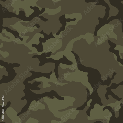 Green army camouflage seamless pattern