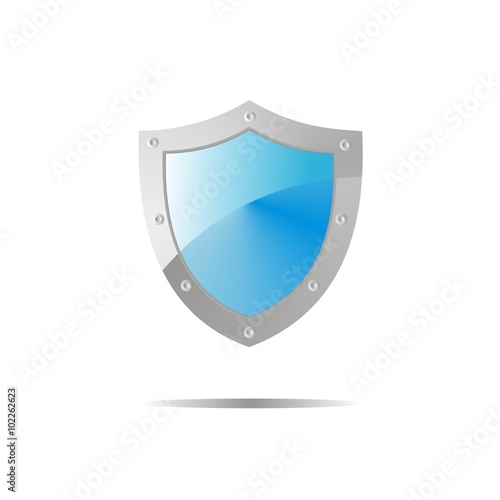 Icono de escudo azul. Símbolo de protección