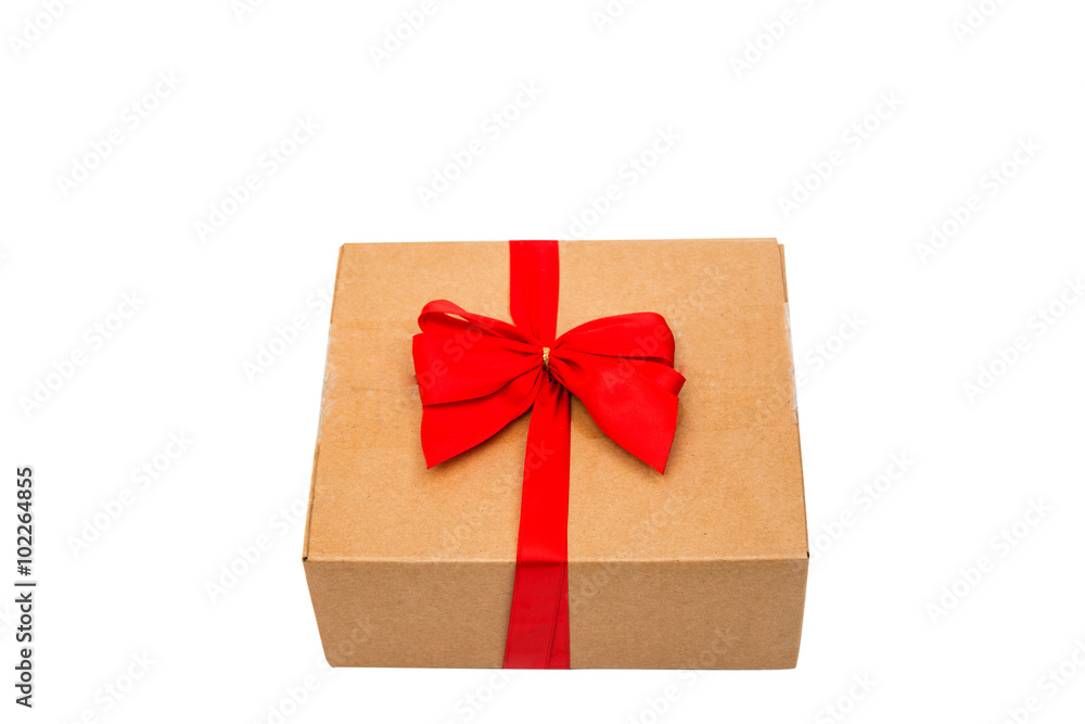 small gift box wraped in recycled paper small gift box wraped in recycled paper