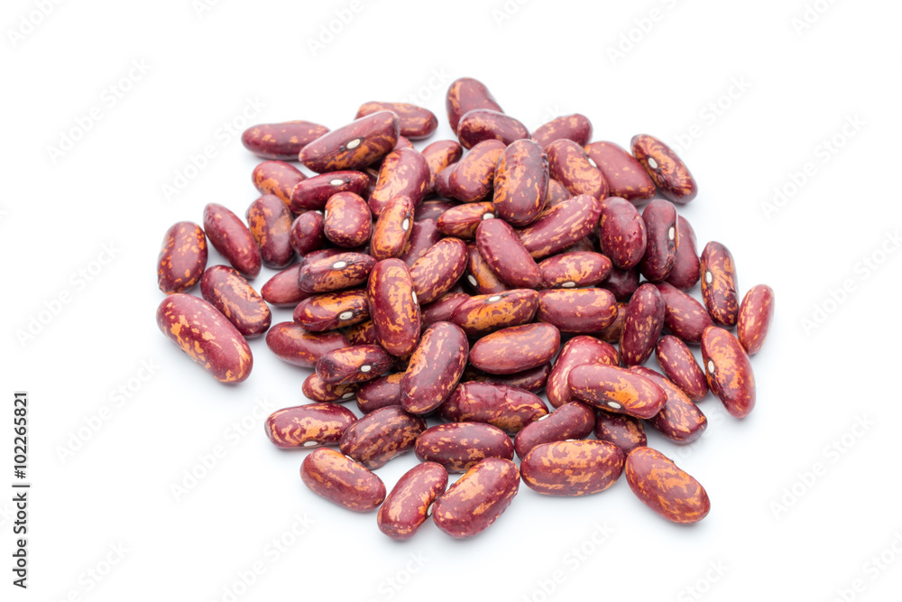 Red beans isolated on the white. Red beans isolated on the white.
