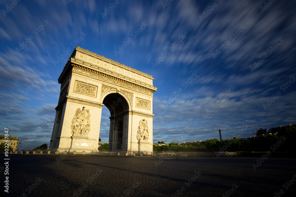 Arc de Triomphe at Sunset, Paris