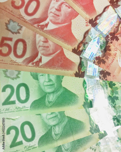 Canadian bank notes.