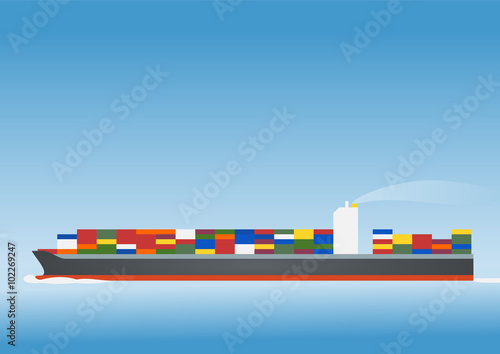 Großes Containerschiff