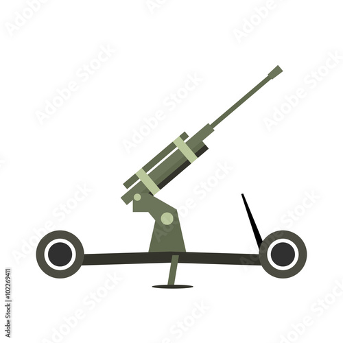 Howitzer artillery flat icon