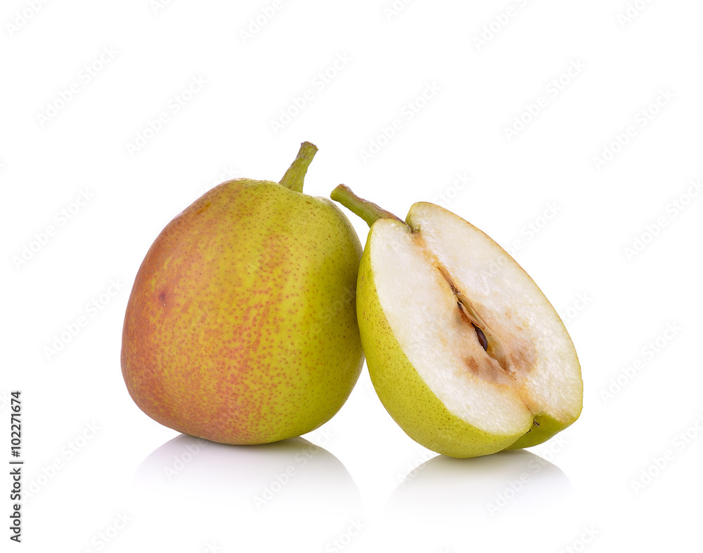 Pears fruit on white background Pears fruit on white background
