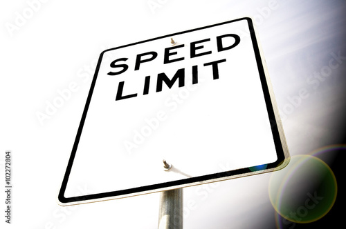 Blank speed limit sign.