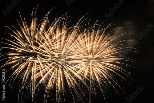 Colorful fire work for background