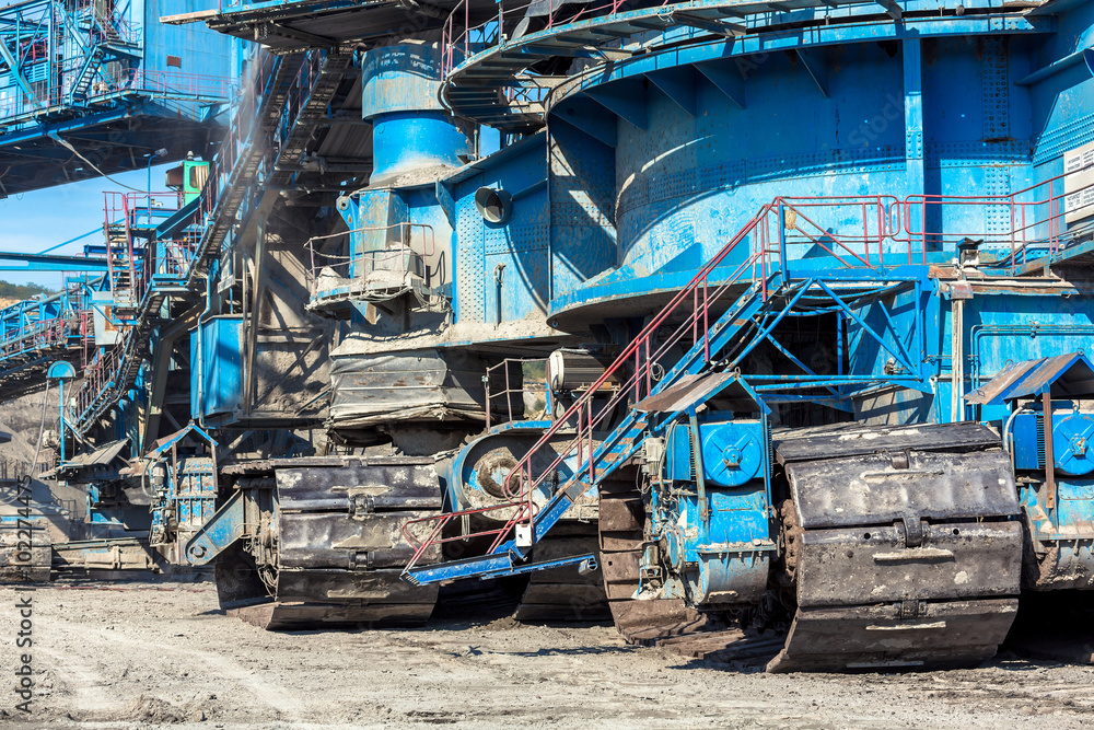 Mining machinery in the mine Mining machinery in the mine