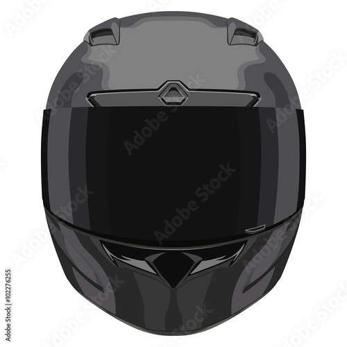 Black front helmet photo