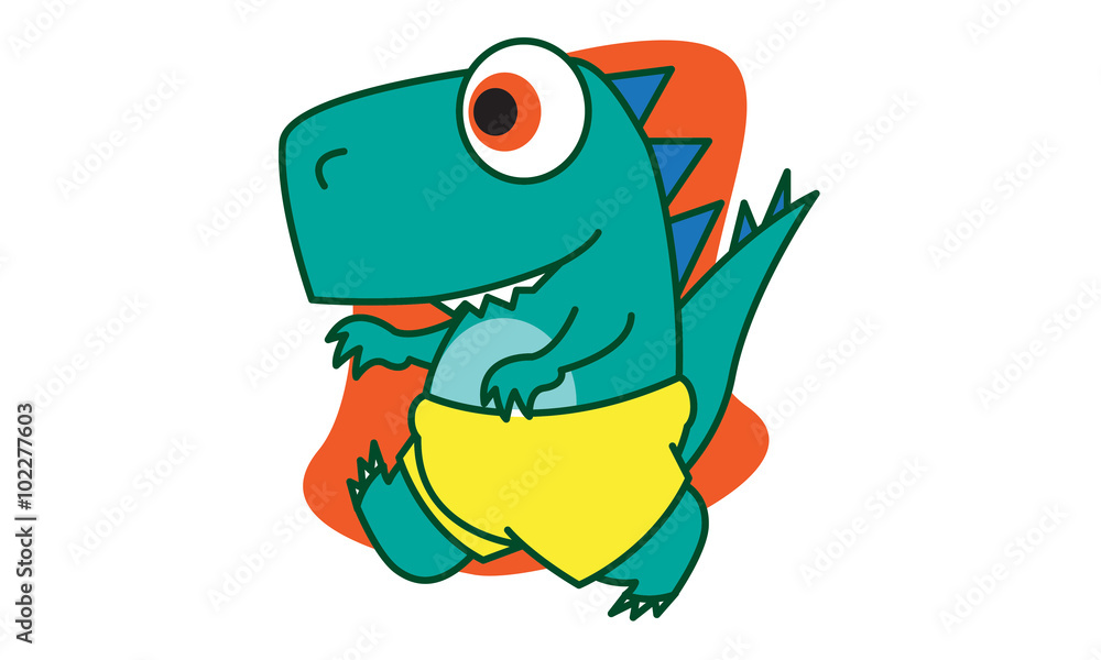Fototapeta premium Green Dinosaur