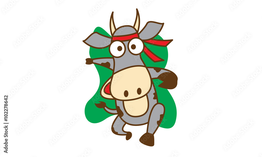 Naklejka premium Cow Runner