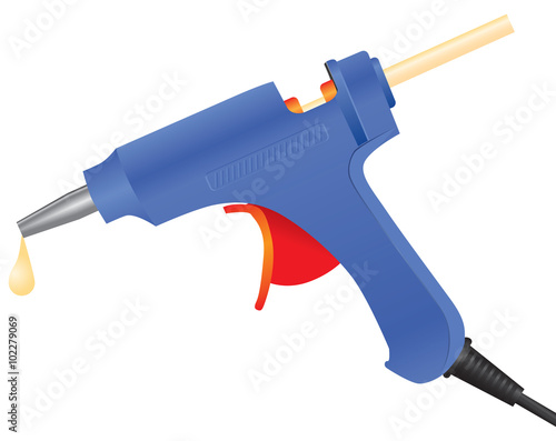 Glue gun with glue sticks