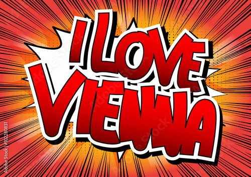 Wallpaper Mural I Love Vienna - Comic book style word. Torontodigital.ca