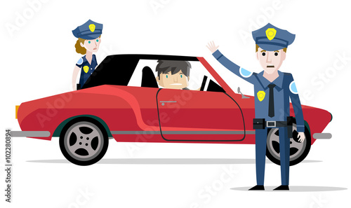 police arrest of a car driver