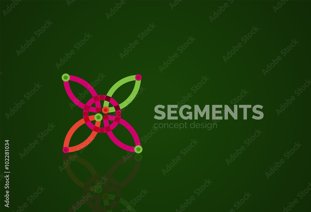 Vector outline minimal abstract geometric logo Vector outline minimal abstract geometric logo