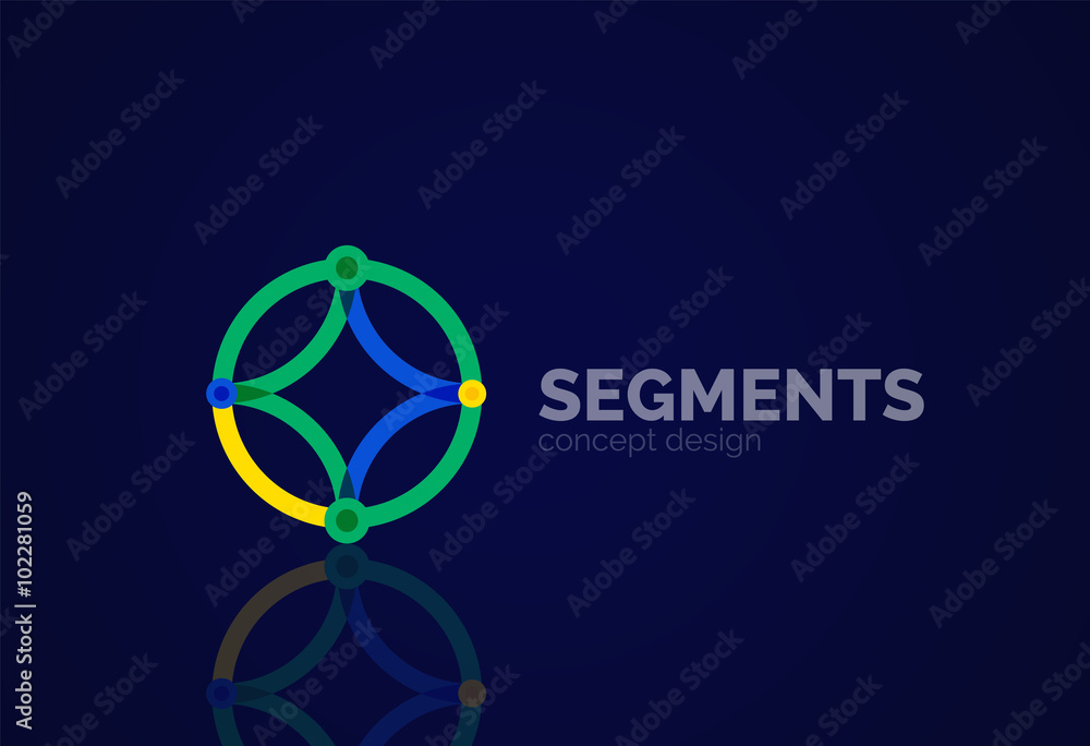 Vector outline minimal abstract geometric logo