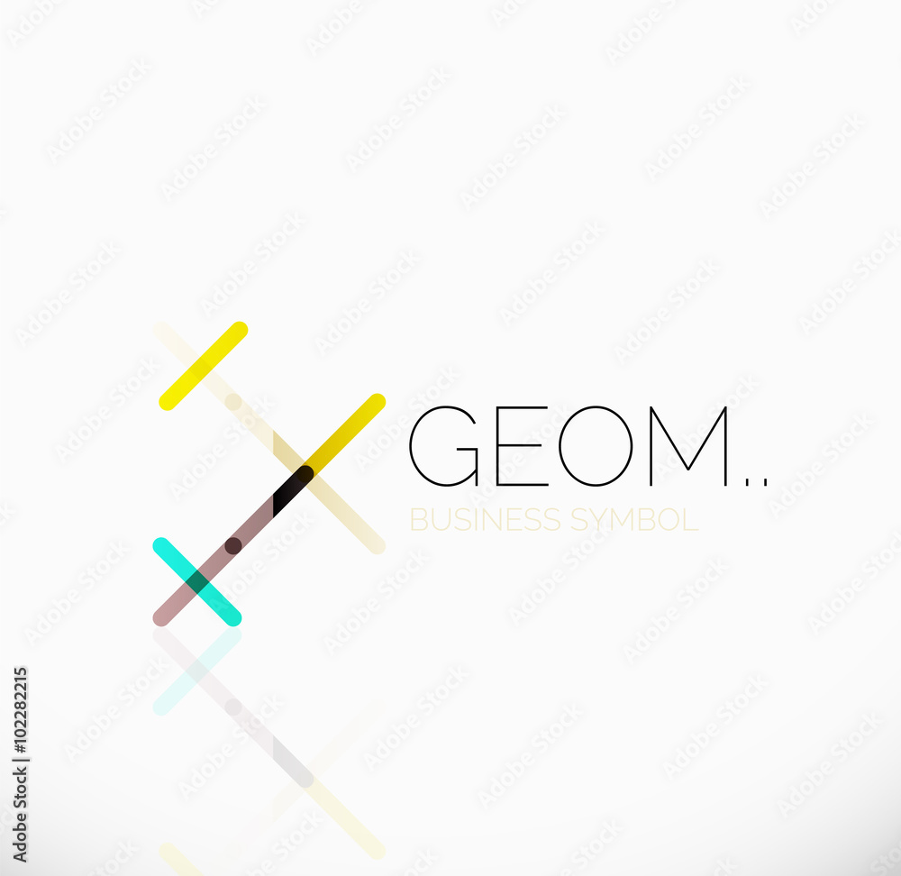Logo, linear abstract geometric icon Logo, linear abstract geometric icon