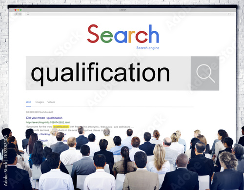 Qualification Certificate Diploma Qualify Suitable Concept