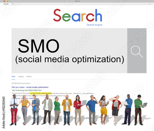 SMO Social Media Optimization Online Technology Networking Conce
