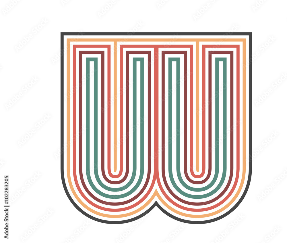UU Initial Retro Logo company Outline. vector identity UU Initial Retro Logo company Outline. vector identity