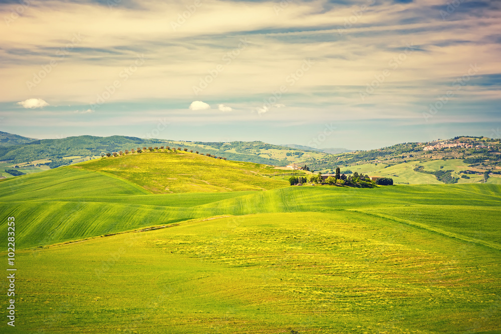 Beautiful tuscany landscape at spring , Italy