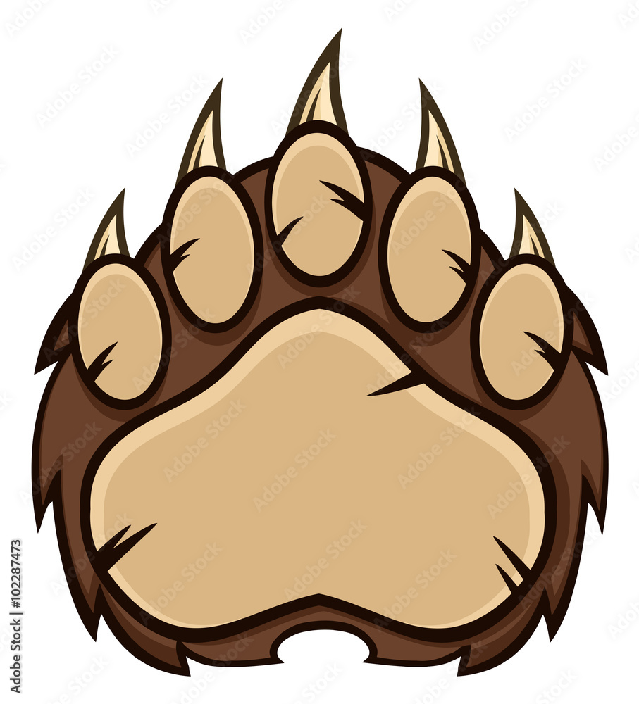Fototapeta premium Brown Bear Paw With Claws
